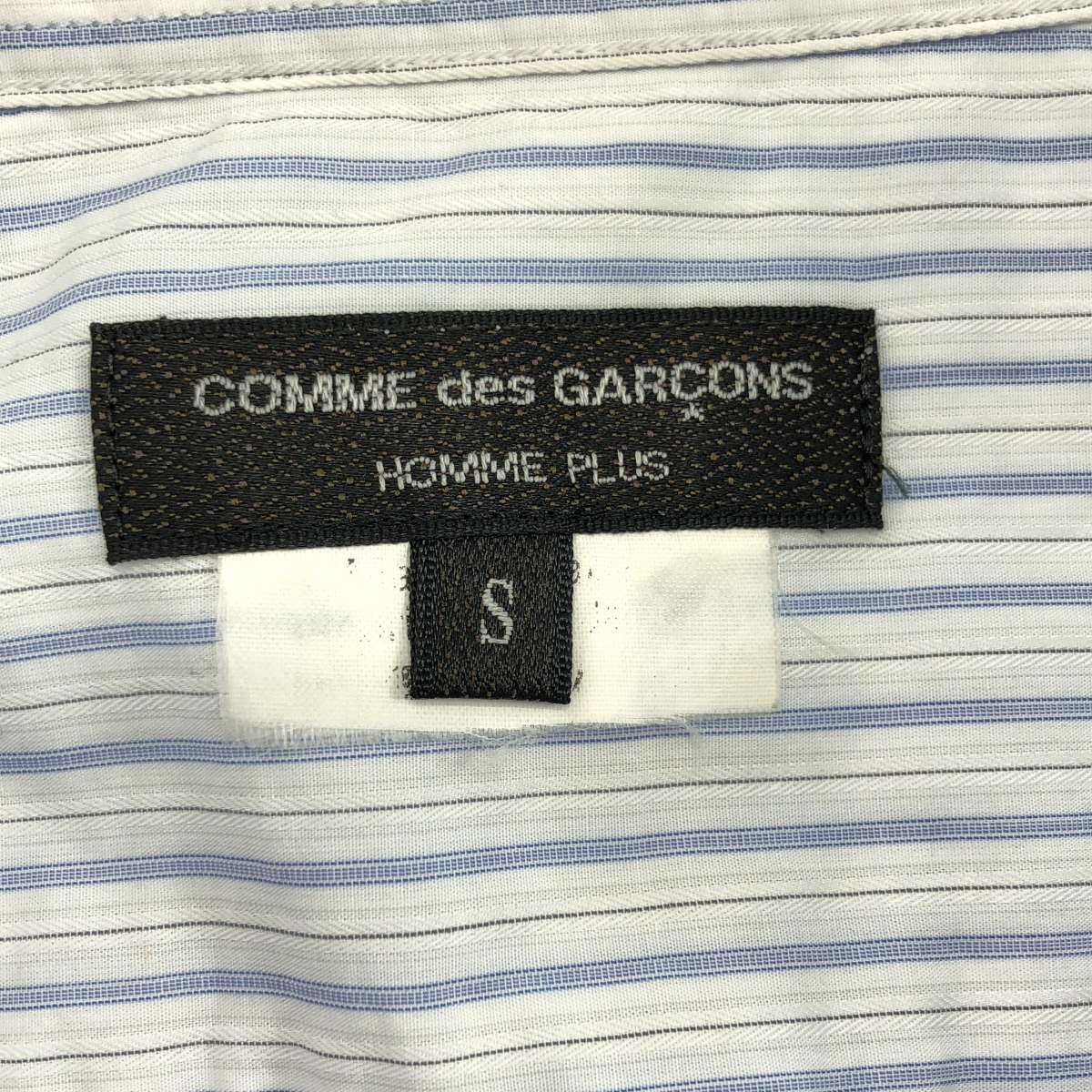 COMME des GARCONS HOMME PLUS / コムデギャルソンオムプリュス コットン ストライプ切替 シャツ