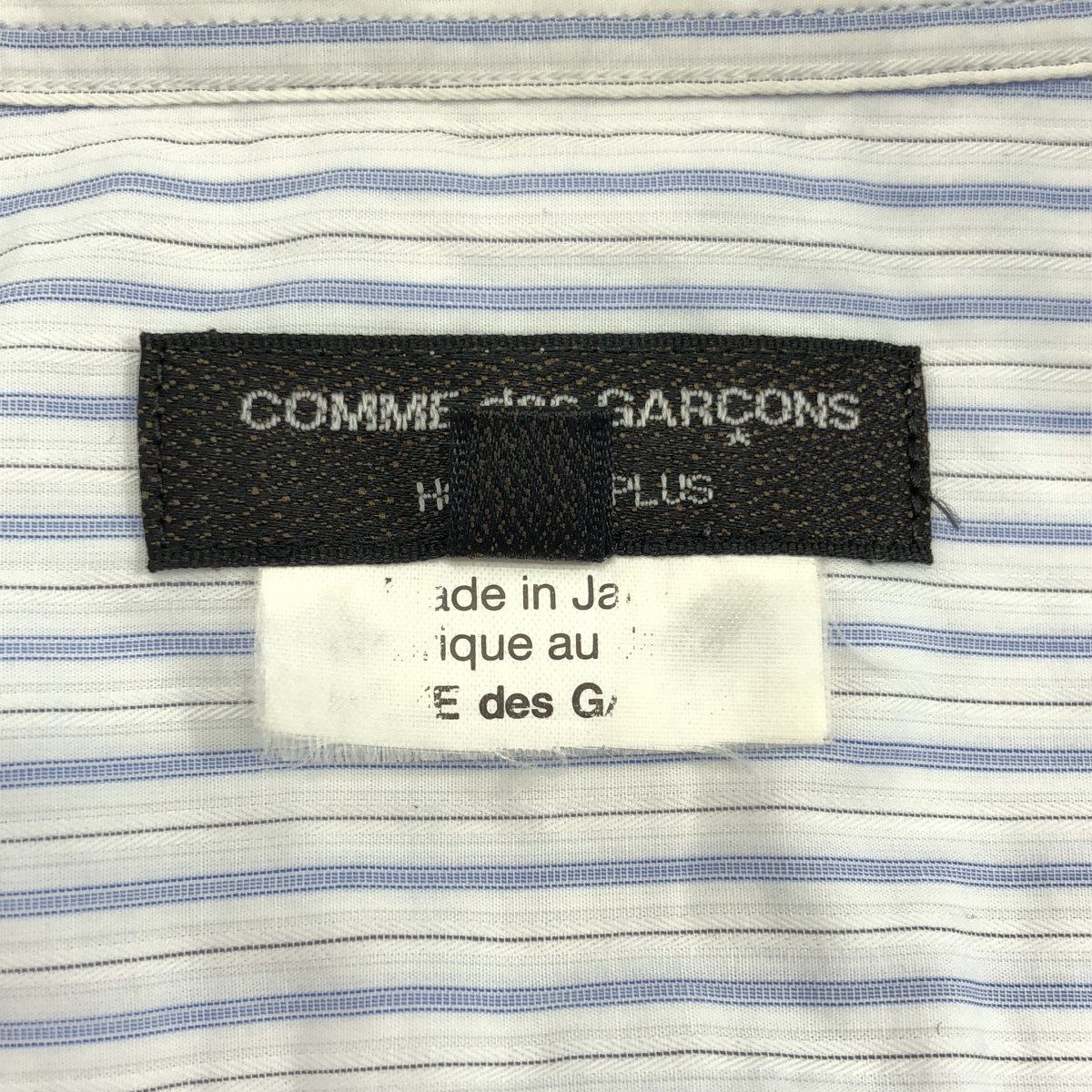 COMME des GARCONS HOMME PLUS / コムデギャルソンオムプリュス コットン ストライプ切替 シャツ