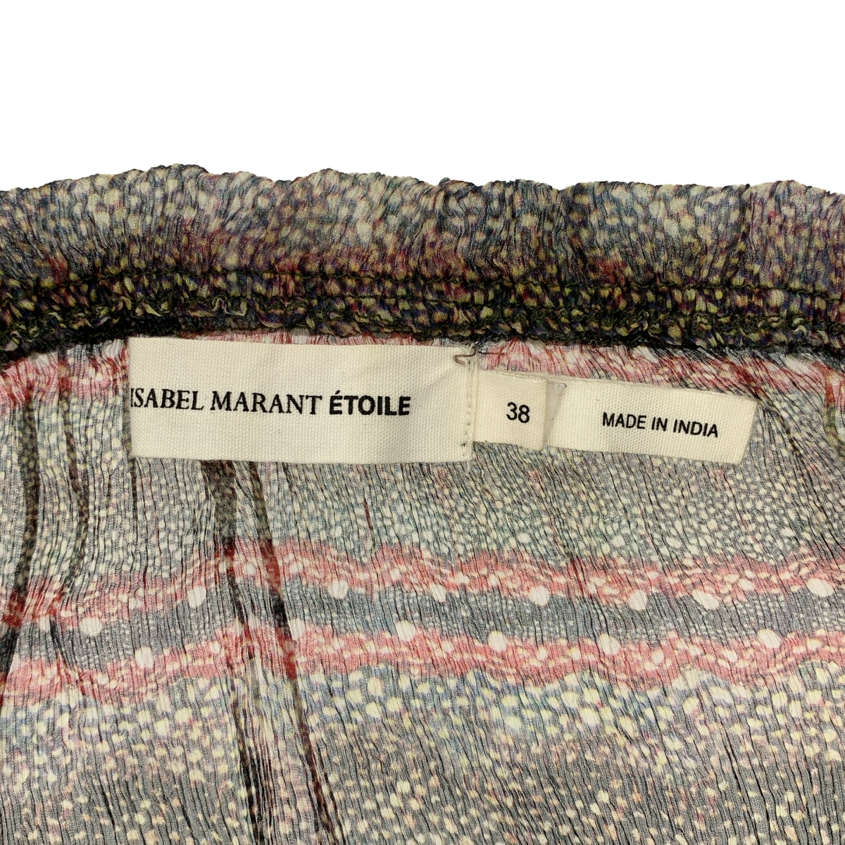 ISABEL MARANT ETOILE / イザベルマランエトワール シルク 総柄 ヘンリーネック プルオーバーブラウス