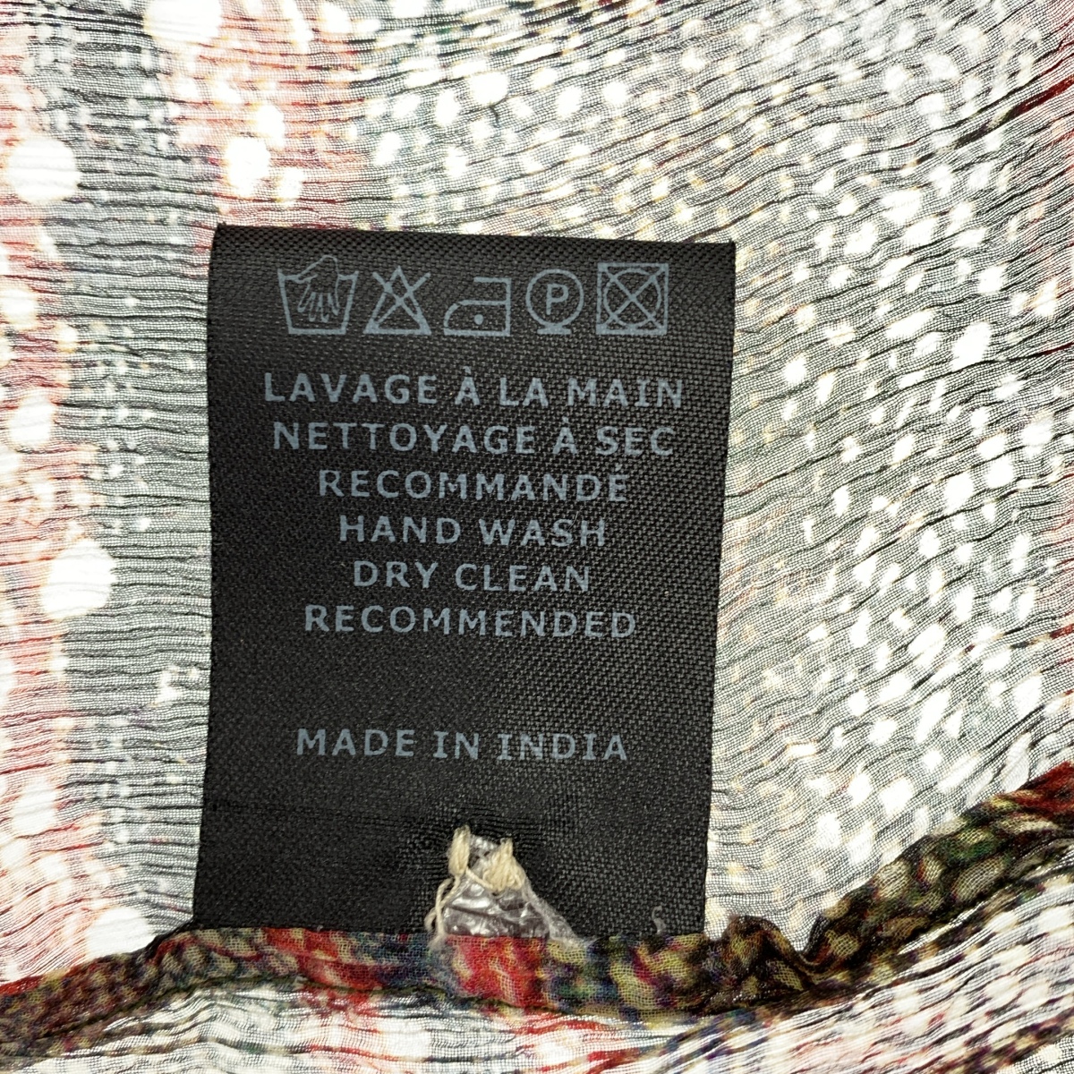 ISABEL MARANT ETOILE / イザベルマランエトワール シルク 総柄 ヘンリーネック プルオーバーブラウス