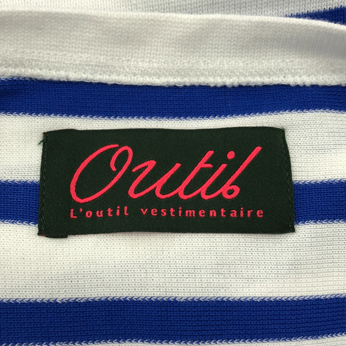 OUTIL / ウティ TRICOT AAST パネルボーダー カットソー