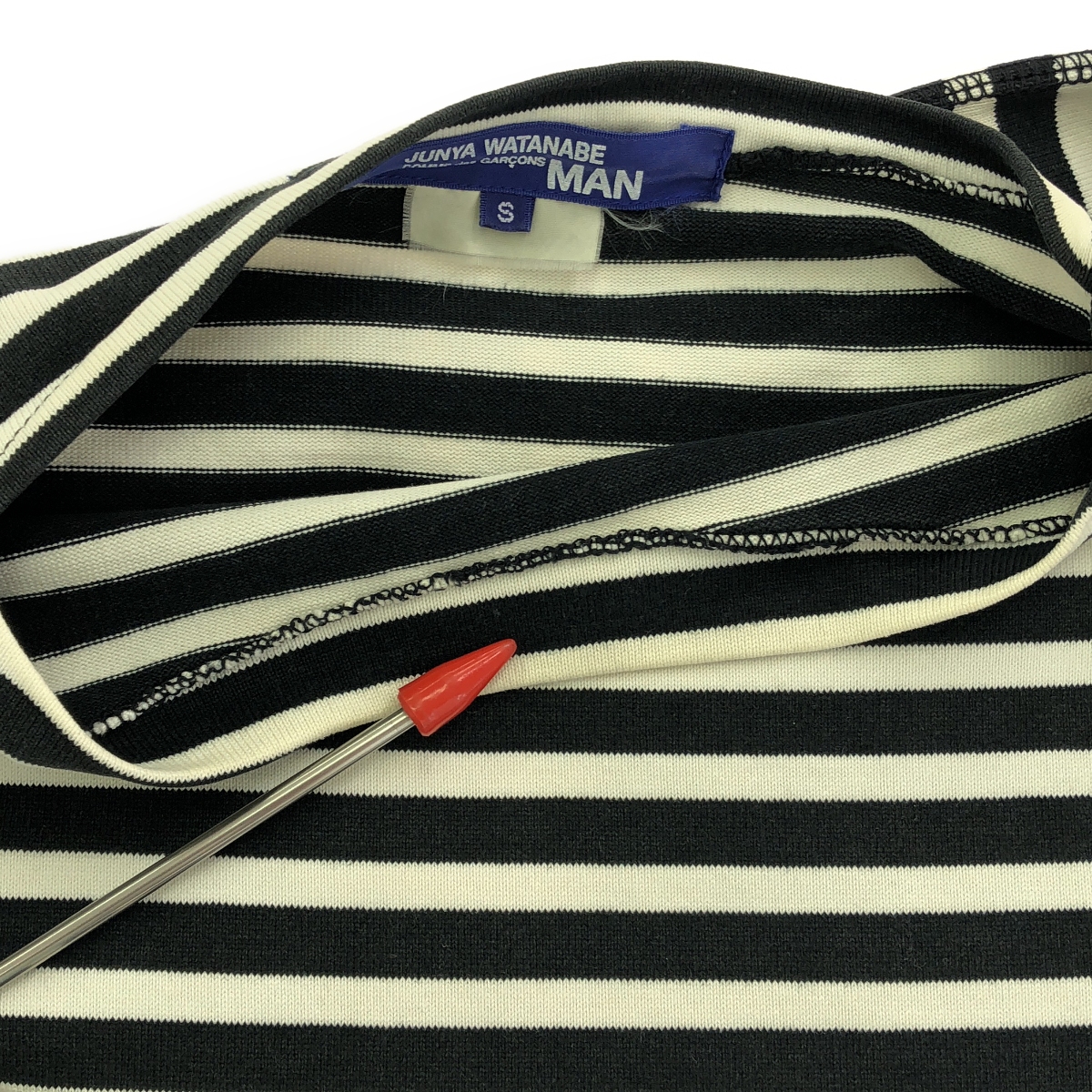 JUNYAWATANABE COMMEdesGARCONS MAN / ジュンヤワタナベマン コットン ボーダー クルーネック カットソー