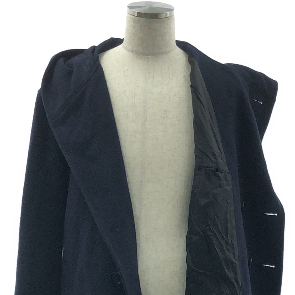 Ground Y / グラウンドワイ ウール ベルテッド オーバー コート フーディ