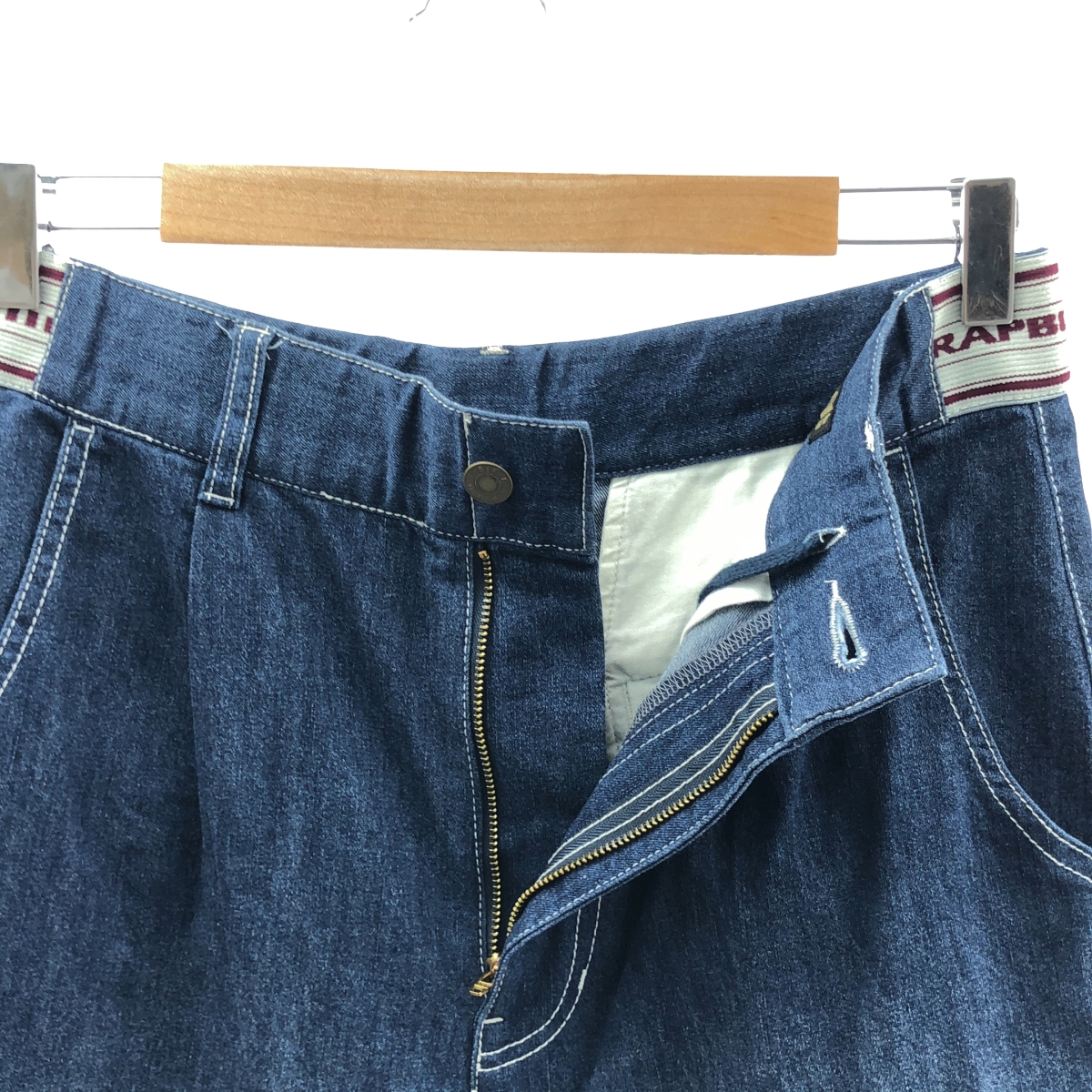 その他 ウエストロゴ ビーチデニム テーパード バルーン ワイドパンツ