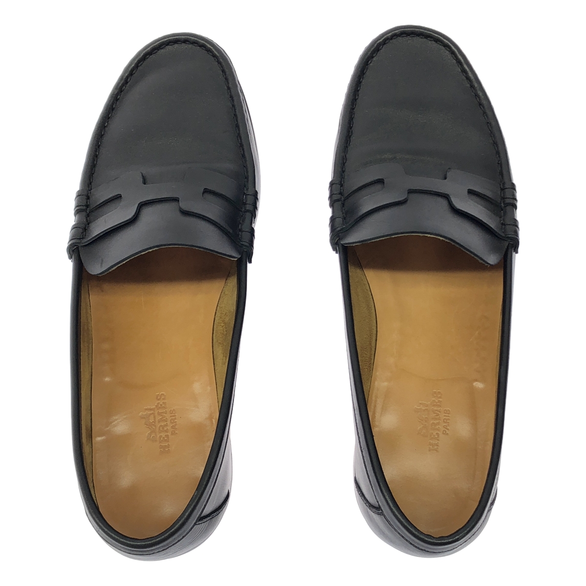 HERMES / エルメス KENNEDY ケネディ カーフレザー モカシン ローファー