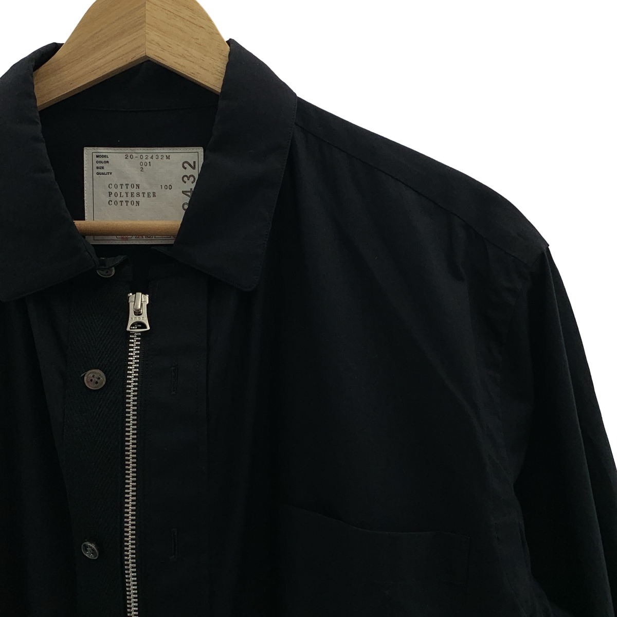 sacai / サカイ Cotton Poplin Coat 切替 レイヤード コート