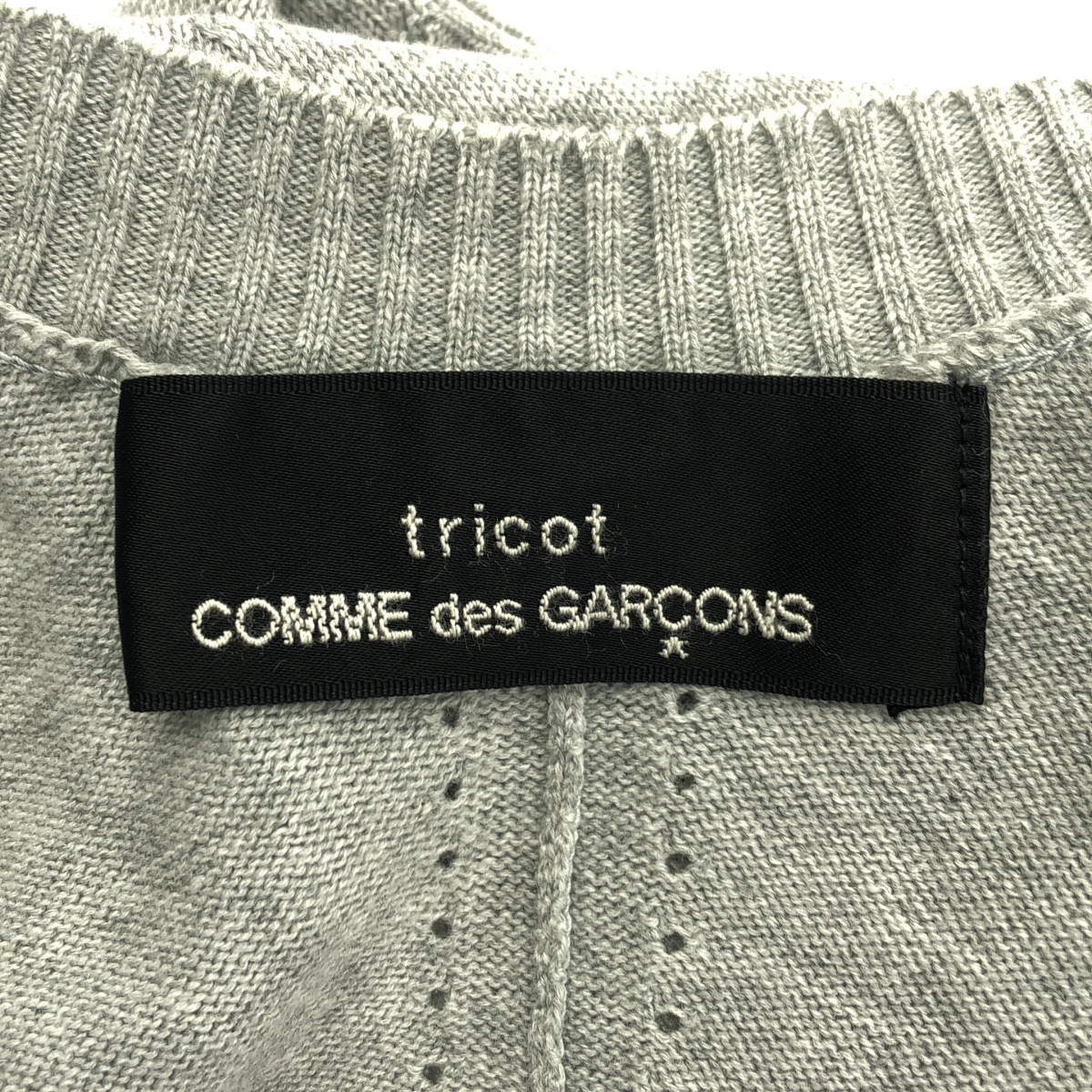 tricot COMME des GARCONS / トリココムデギャルソン コットン プリント クルーネック カーディガン