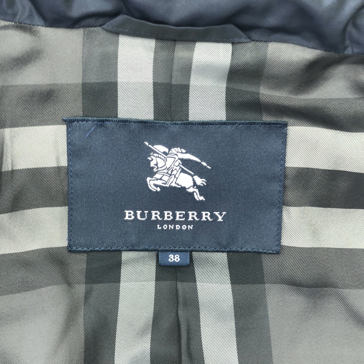 BURBERRY LONDON / バーバリーロンドン スタンドカラー ベルテッド ダウンコート / 裏地ノヴァチェック