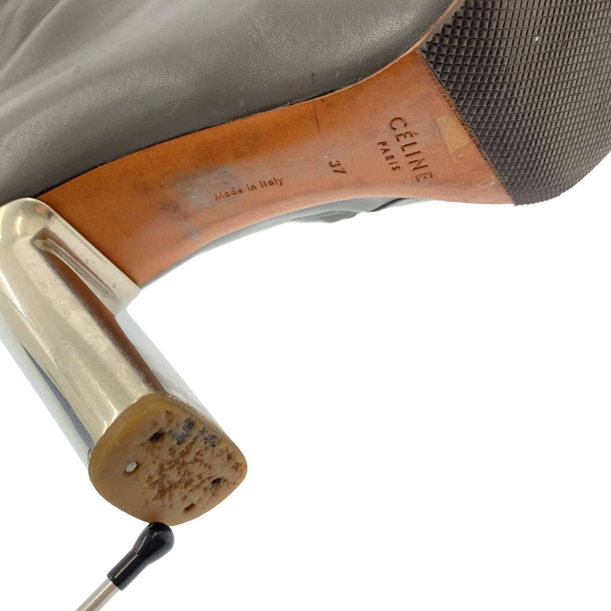 CELINE / セリーヌ フィービー期 レザー アンクルヒールブーツ