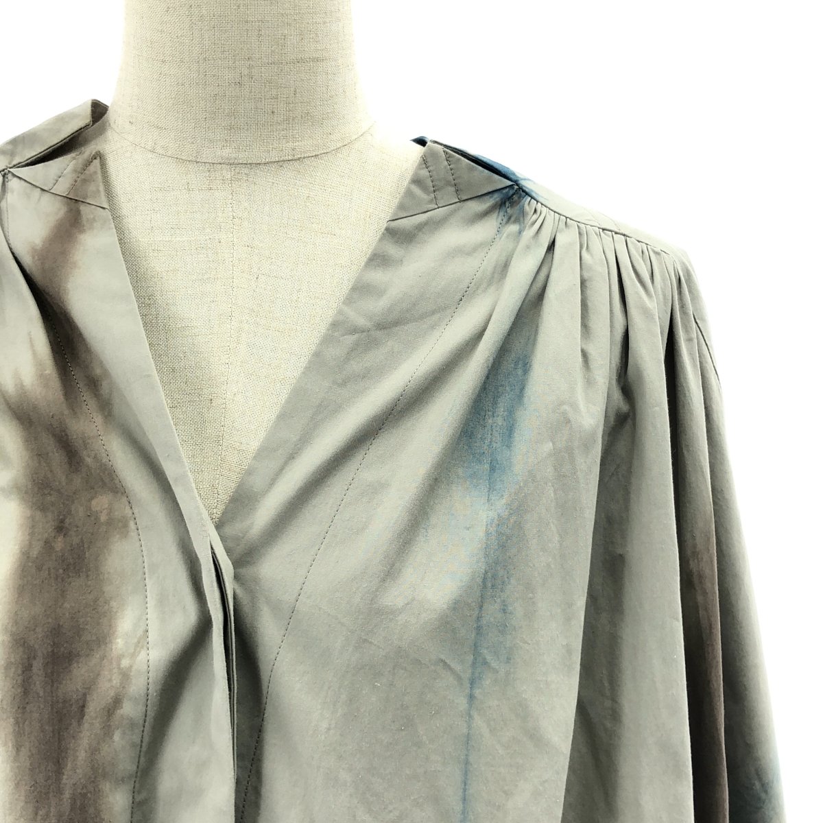 seya. / セヤ DRESS HAND DYED コットン シルク シャツワンピース