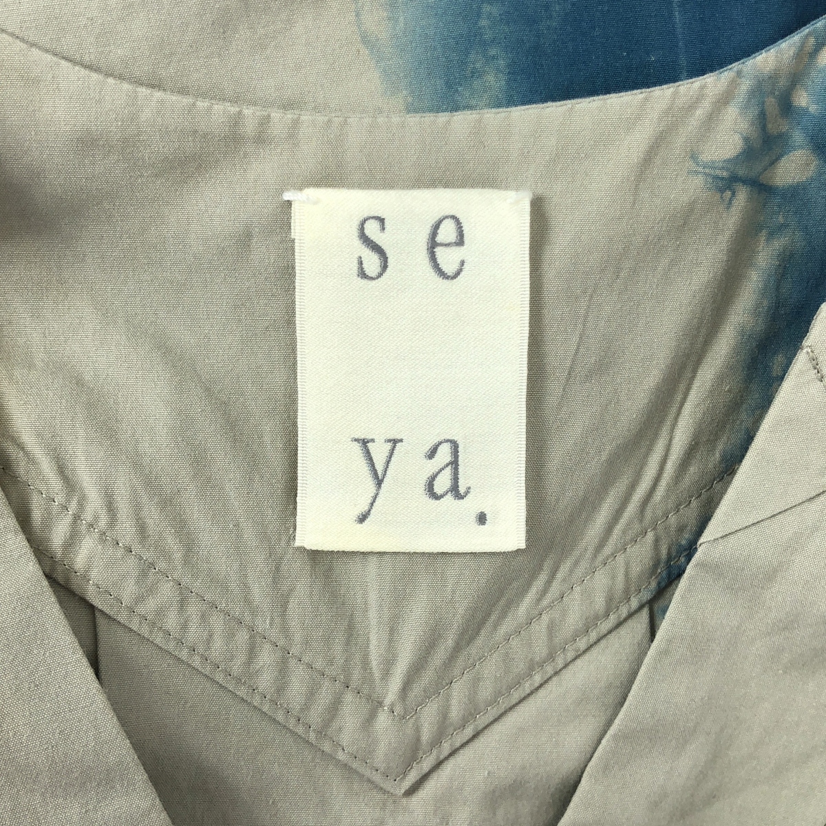 seya. / セヤ DRESS HAND DYED コットン シルク シャツワンピース
