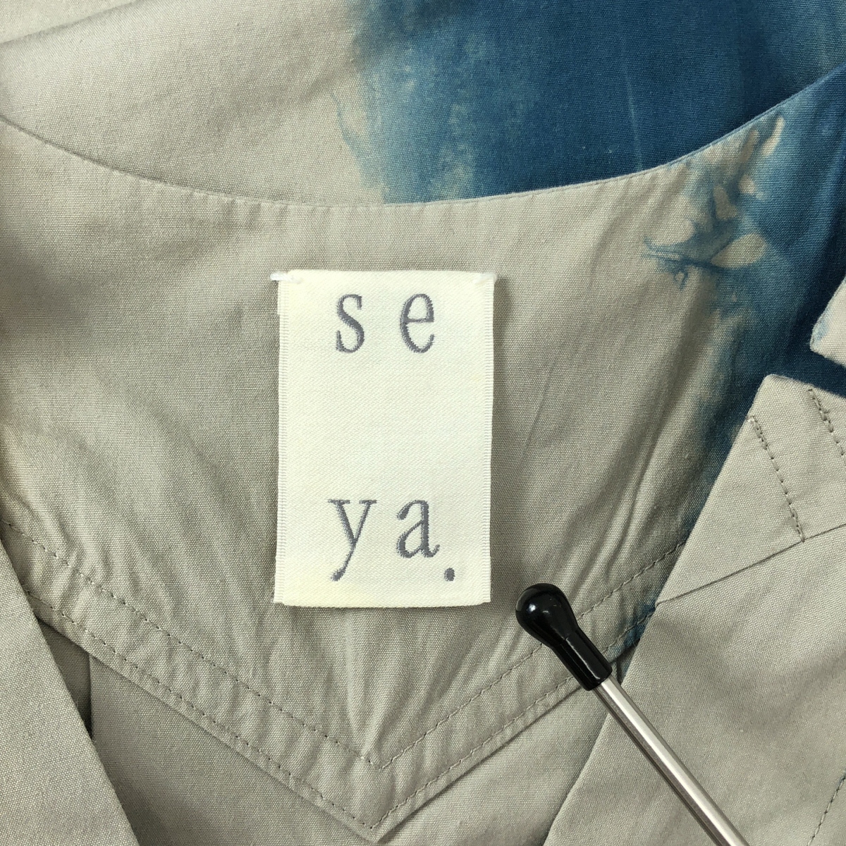 seya. / セヤ DRESS HAND DYED コットン シルク シャツワンピース