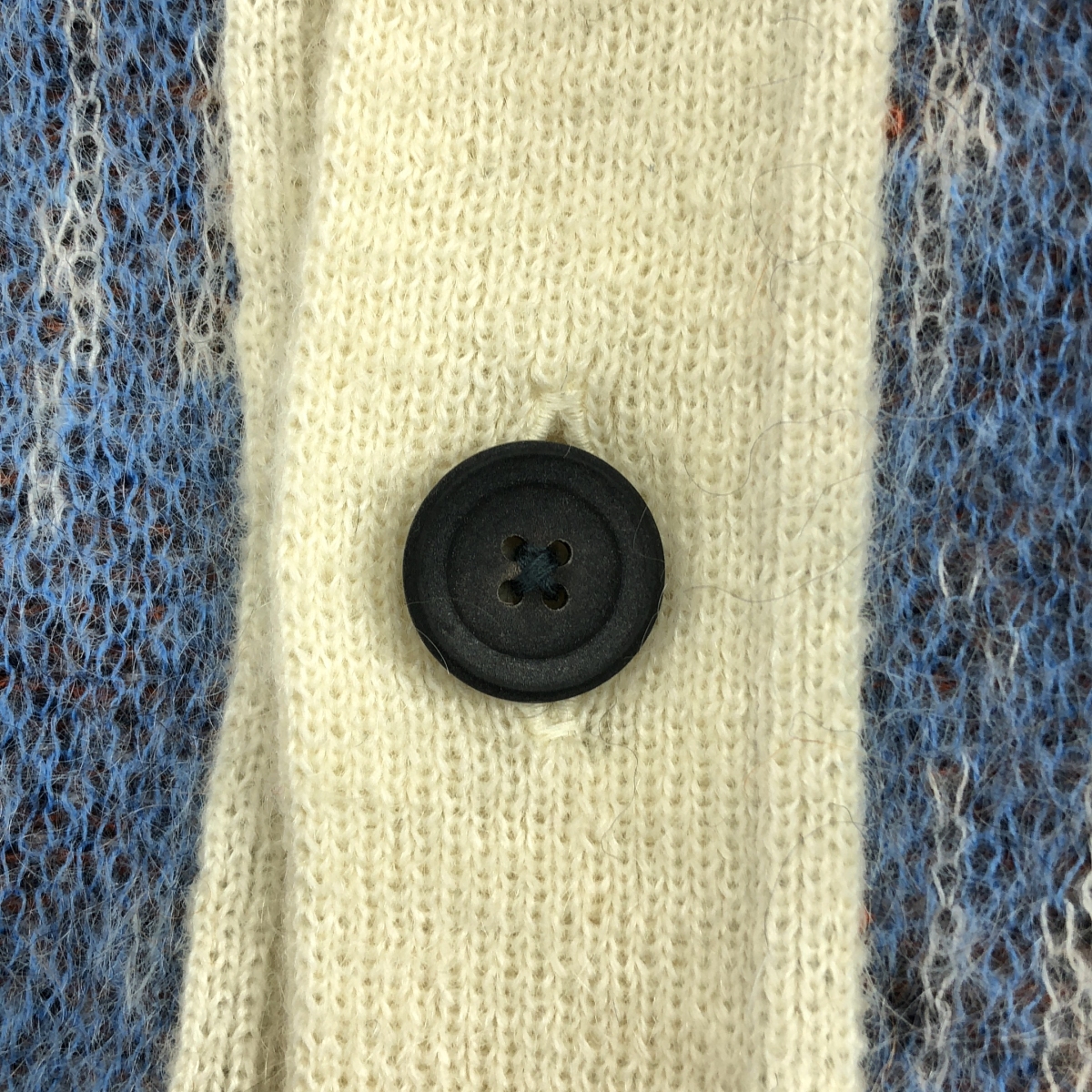 Maison Special / メゾンスペシャル ランダムストライププライムオーバーモヘヤ ニット カーディガン