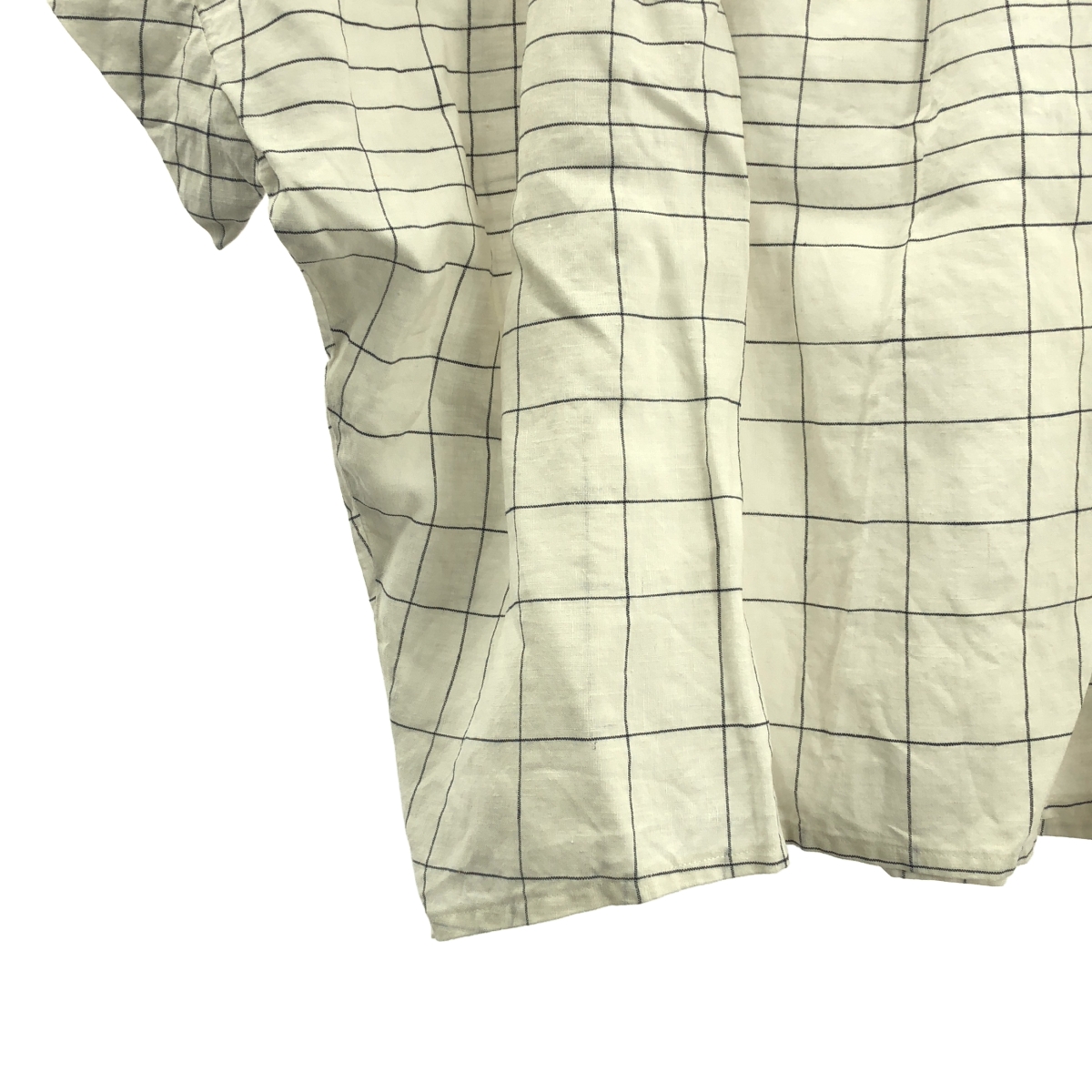 mina perhonen / ミナペルホネン town check タウンチェック リネン ブラウス