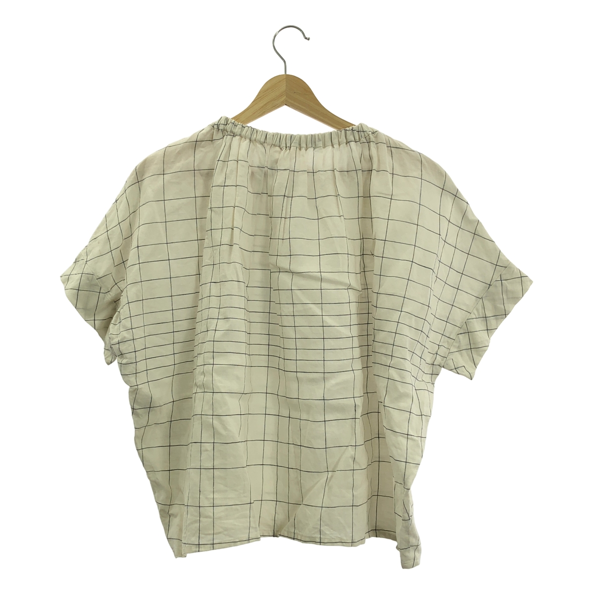 mina perhonen / ミナペルホネン town check タウンチェック リネン ブラウス