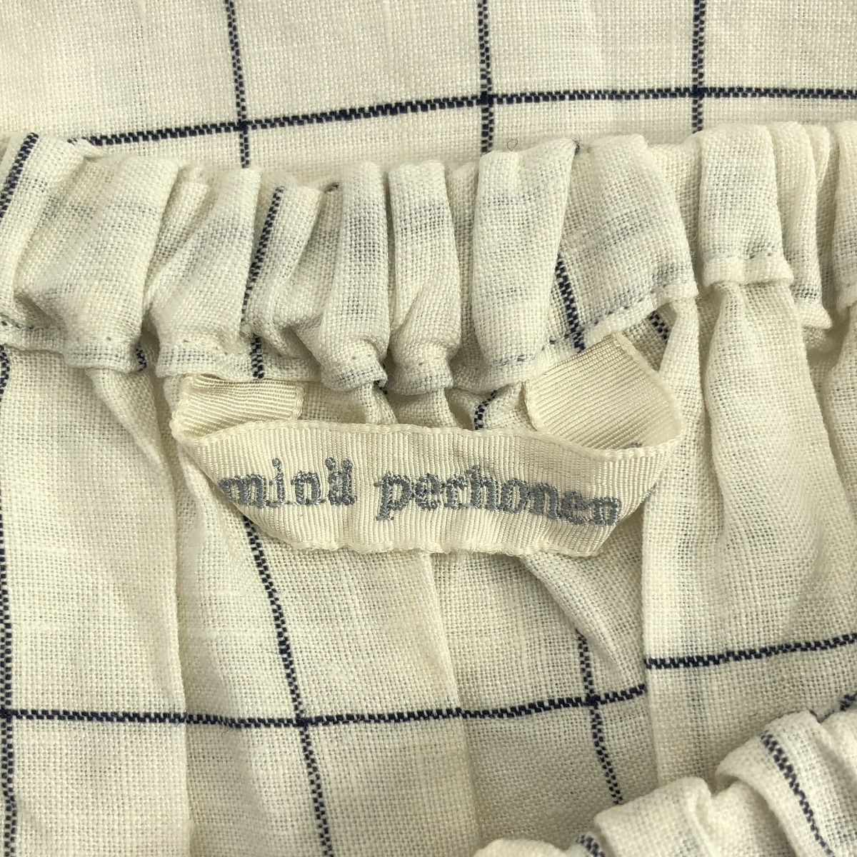 mina perhonen / ミナペルホネン town check タウンチェック リネン ブラウス