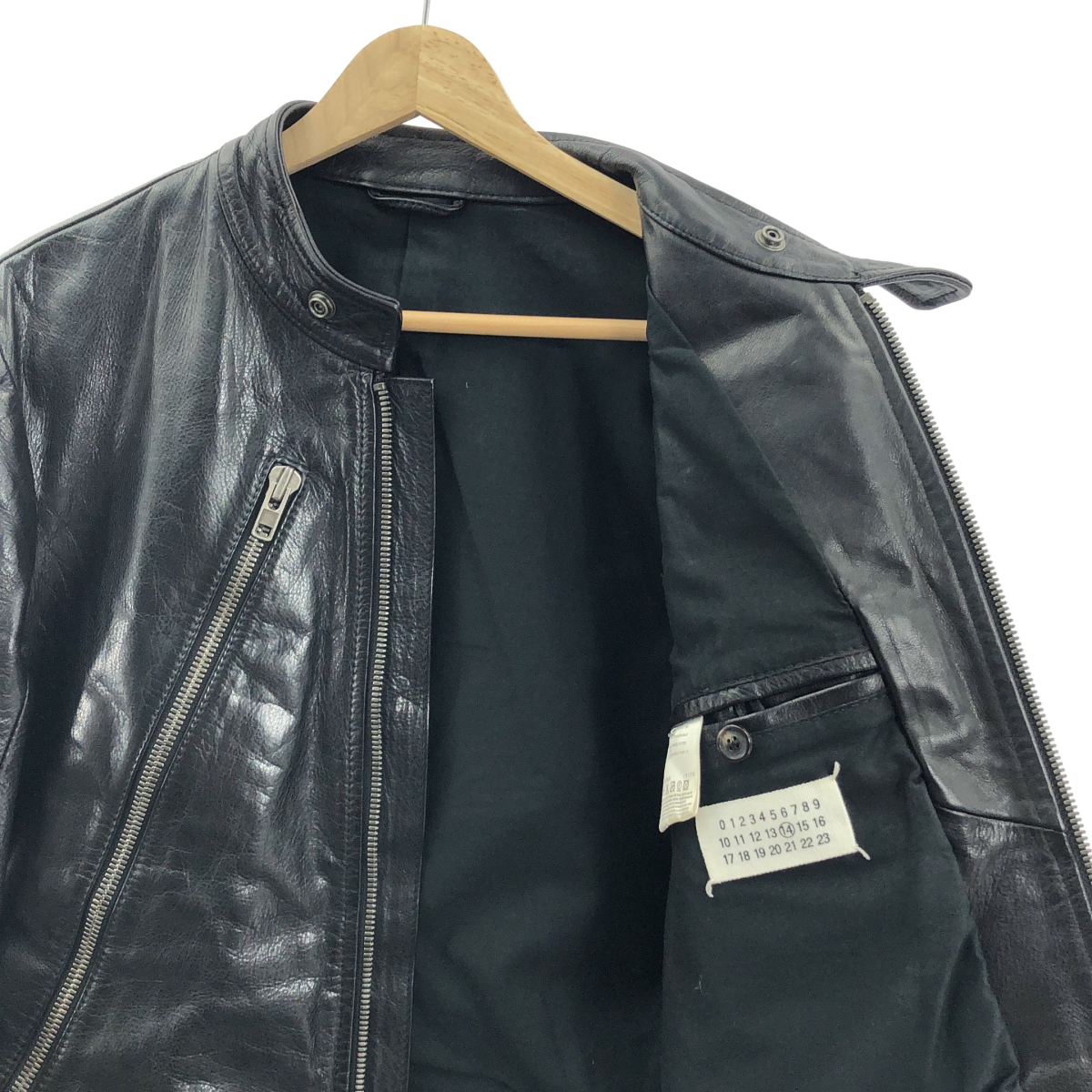 Martin Margiela / マルタンマルジェラ 5ZIP LEATHER RIDERS JACKET 八の字 レザー ライダースジャケット