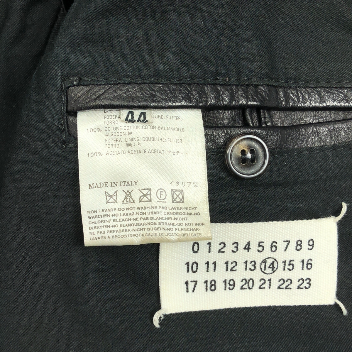 Martin Margiela / マルタンマルジェラ 5ZIP LEATHER RIDERS JACKET 八の字 レザー ライダースジャケット