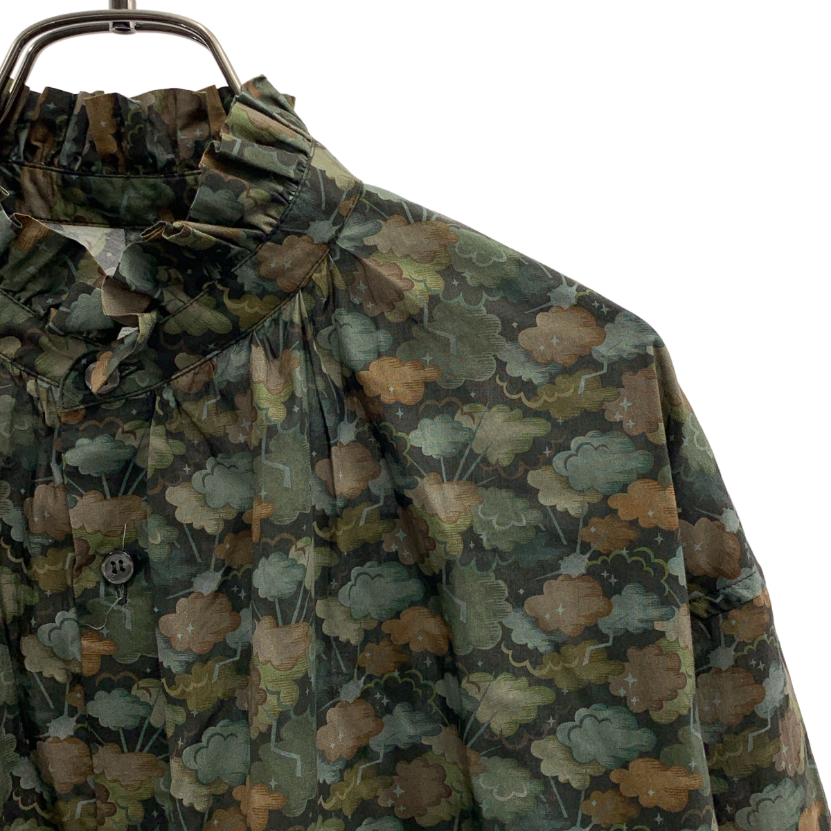 Honnete / オネット ハーフスリーブ フリルカラー ワンピース