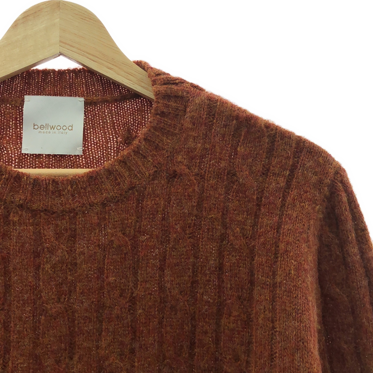 None / bellwood / ベルウッド クルーネック ケーブル ニット セーター