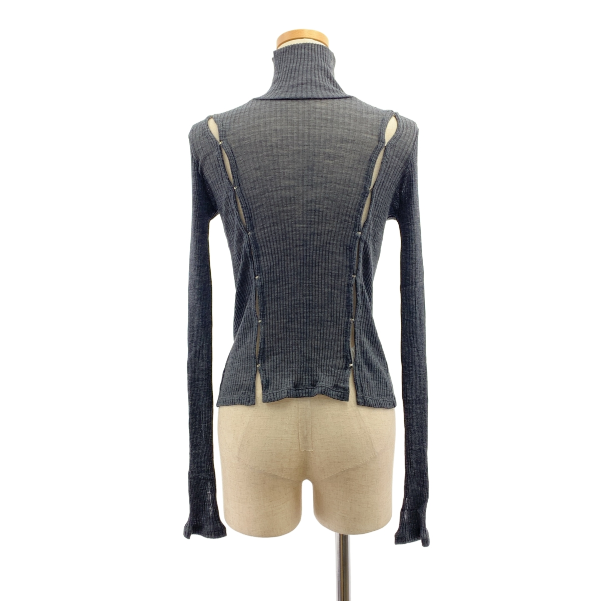 JOHN LAWRENCE SULLIVAN / ジョンローレンスサリバン WOOL RIB HI-NECK TOP / ハイネック リブ フック ニット プルオーバー