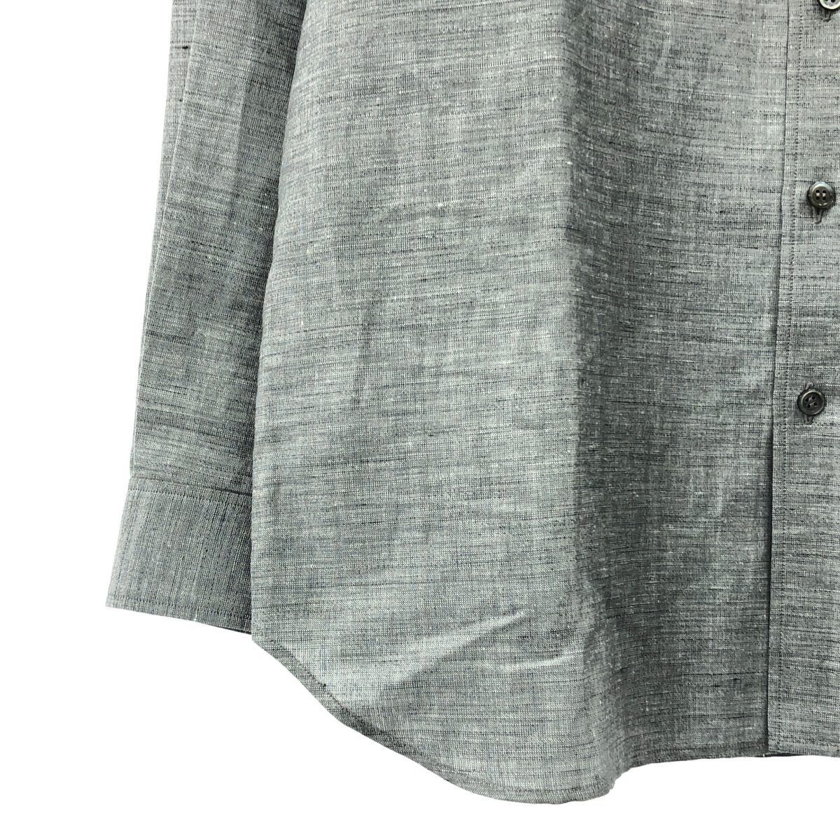 山内 / ヤマウチ ウール×リネン ⾼密度クロスシャツ