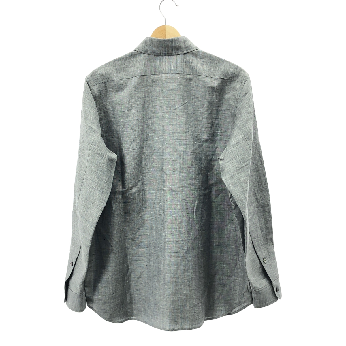 山内 / ヤマウチ ウール×リネン ⾼密度クロスシャツ