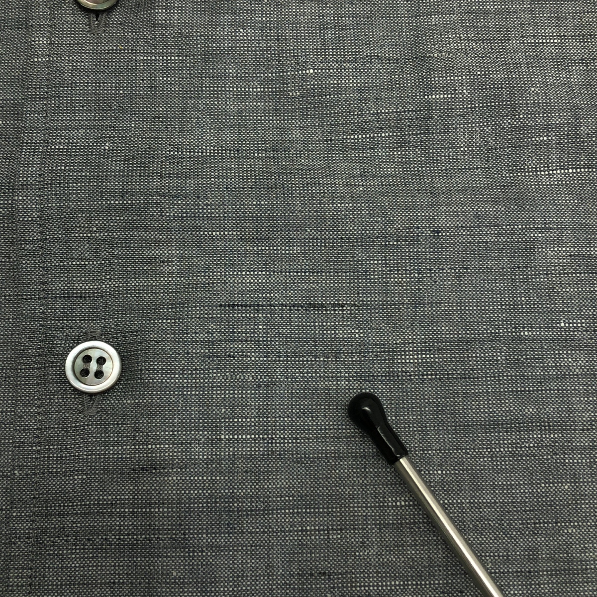 山内 / ヤマウチ ウール×リネン ⾼密度クロスシャツ