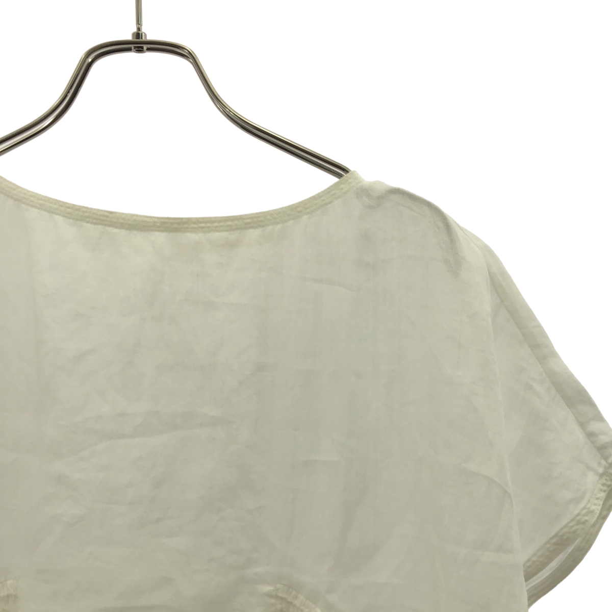 ne Quittez pas / ヌキテパ Ramie Smocking Short Sleeve Blouse ラミー ショートスリーブ ブラウス