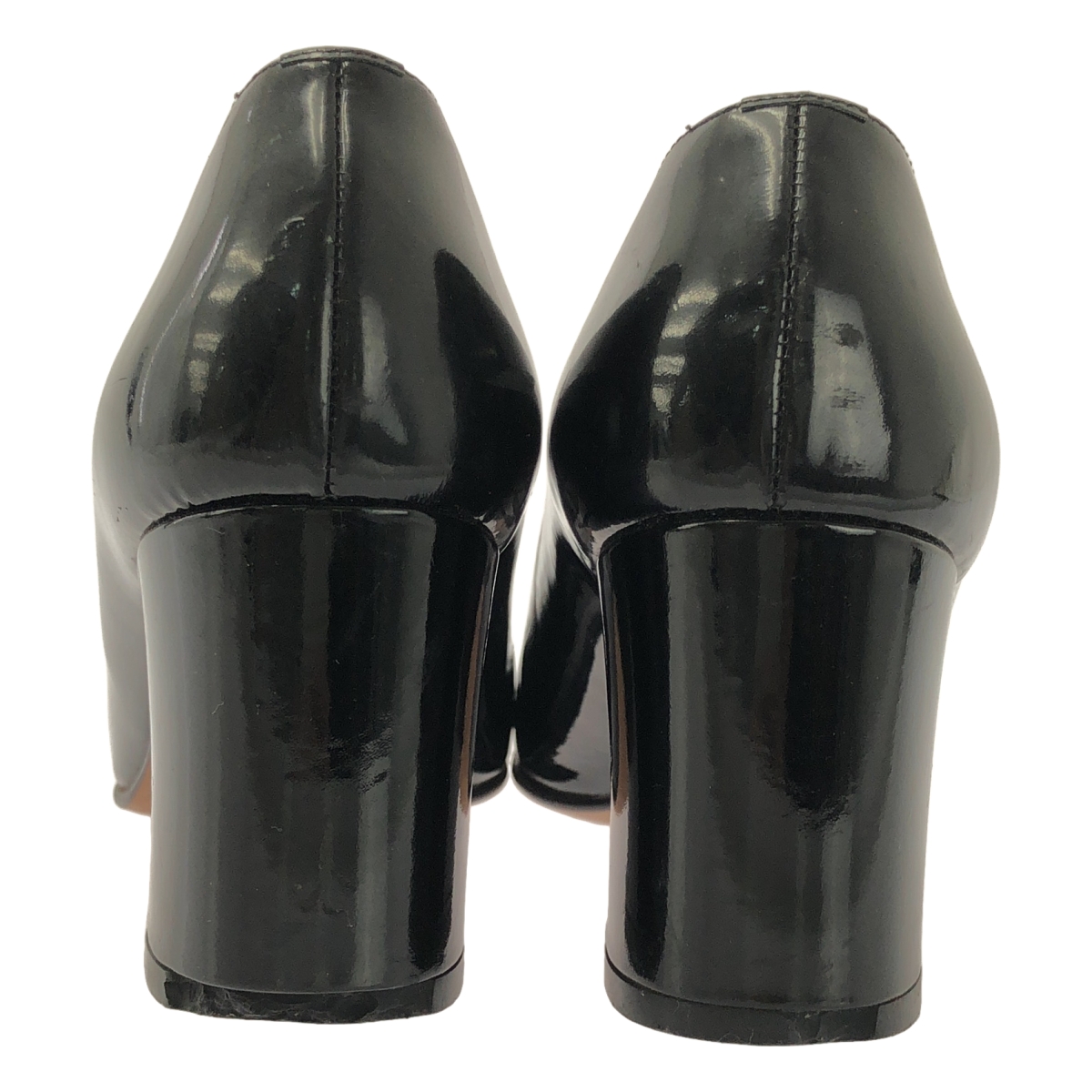 GUCCI / グッチ パテントレザー ホースビット チャンキーヒール パンプス