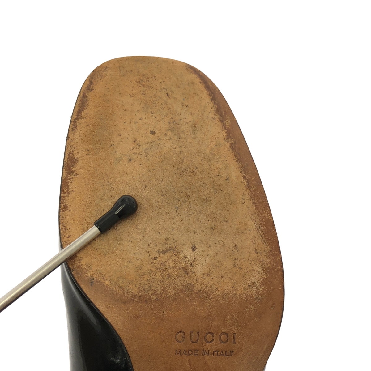 GUCCI / グッチ パテントレザー ホースビット チャンキーヒール パンプス