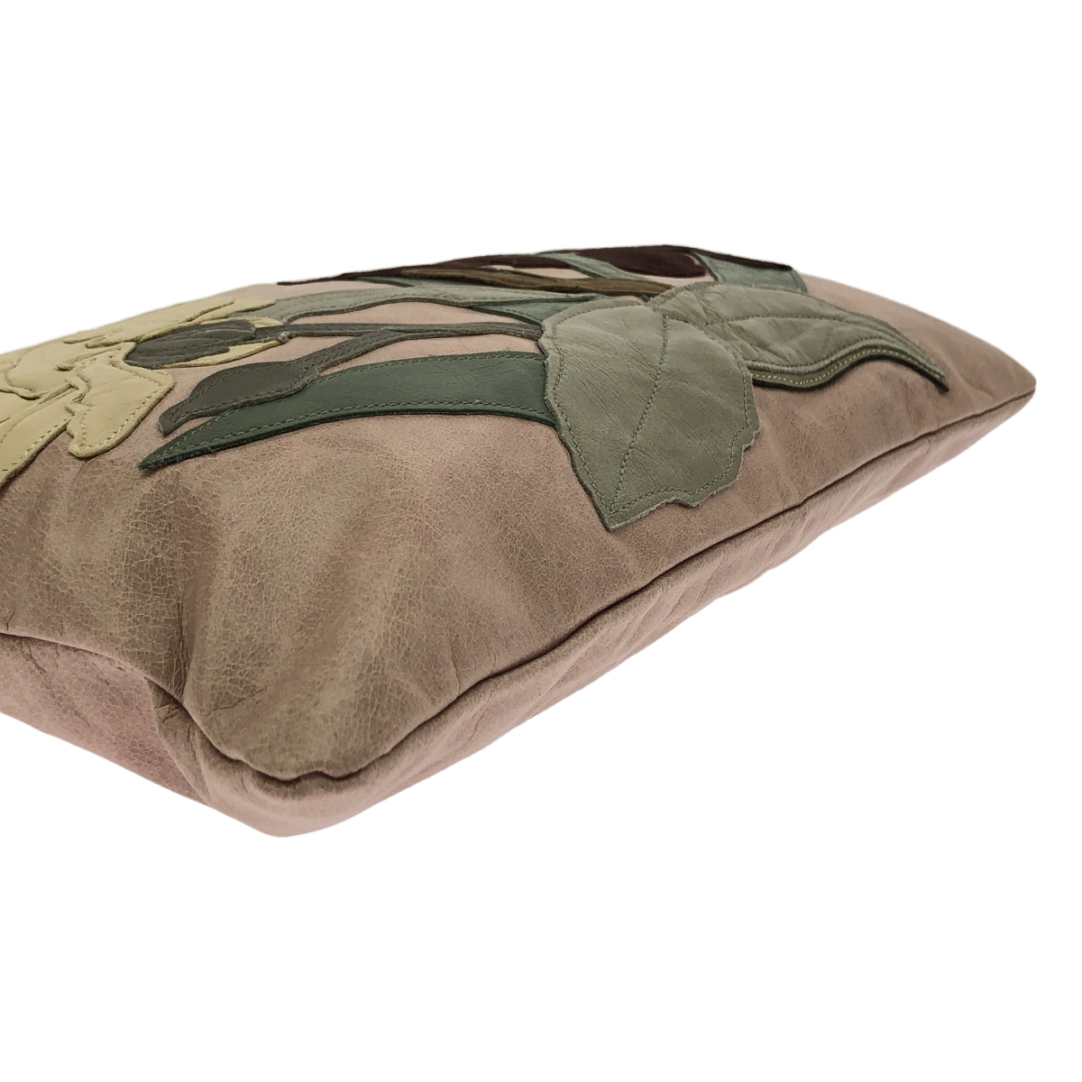 その他 レザー フラワー パッチ クラッチバッグ