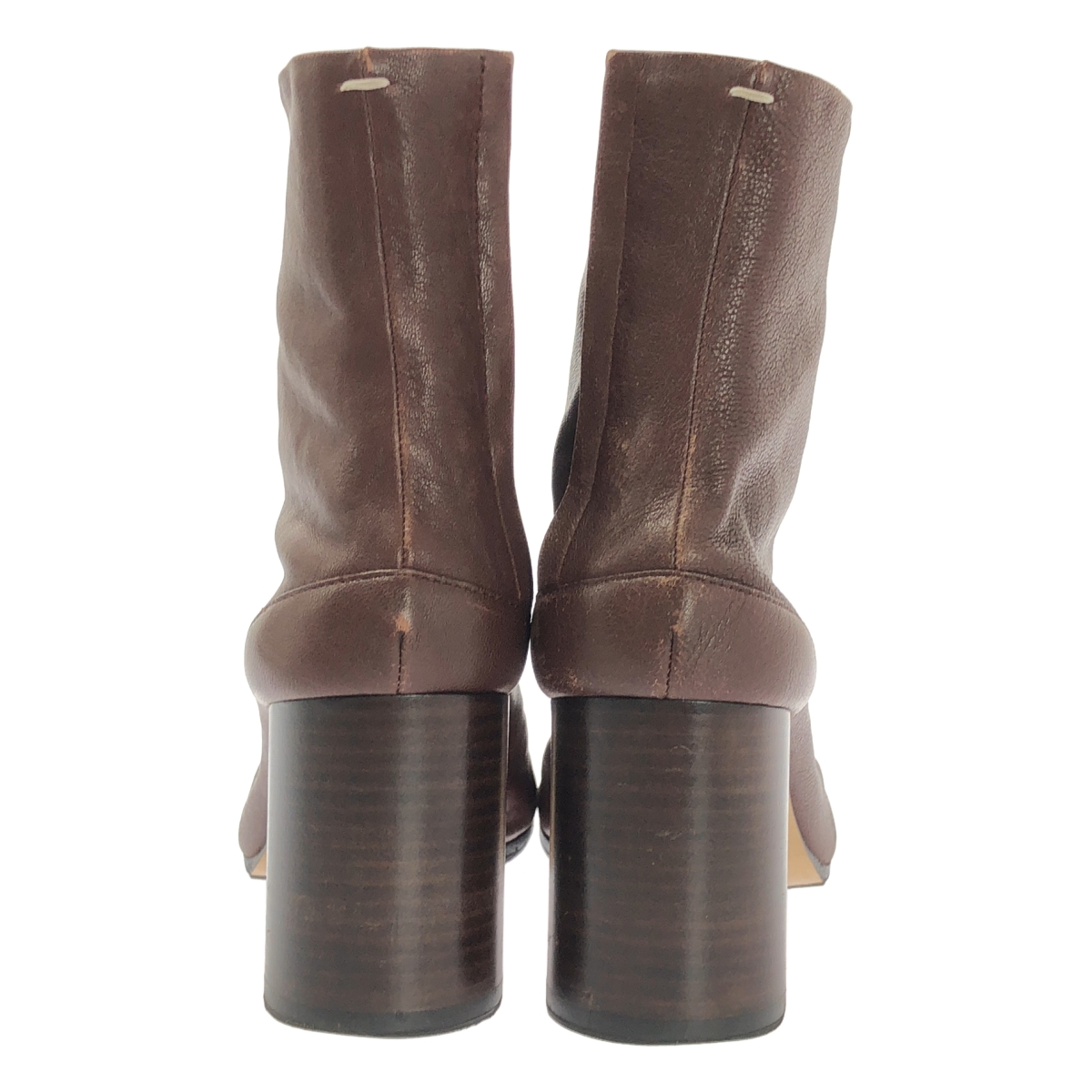 Maison Margiela / メゾンマルジェラ Tabi / タビ レザー チャンキーヒール ショートブーツ ブーティ 足袋