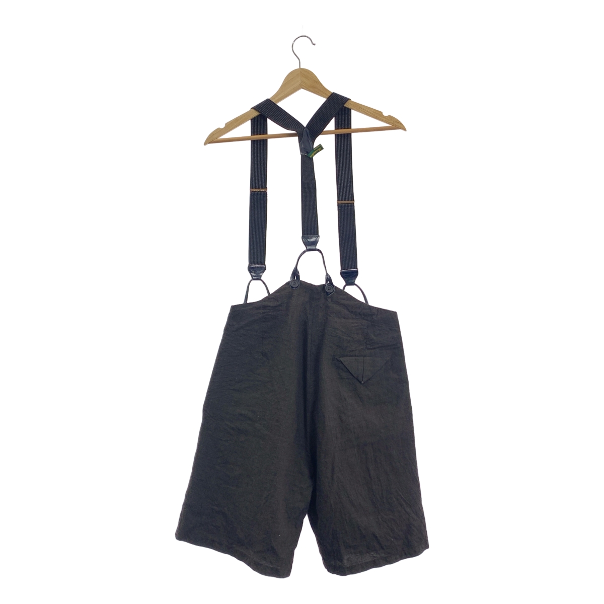Paul Harnden / ポールハーデン suspender pants / レザー切替 サルペンダー ショートパンツ ショーツ