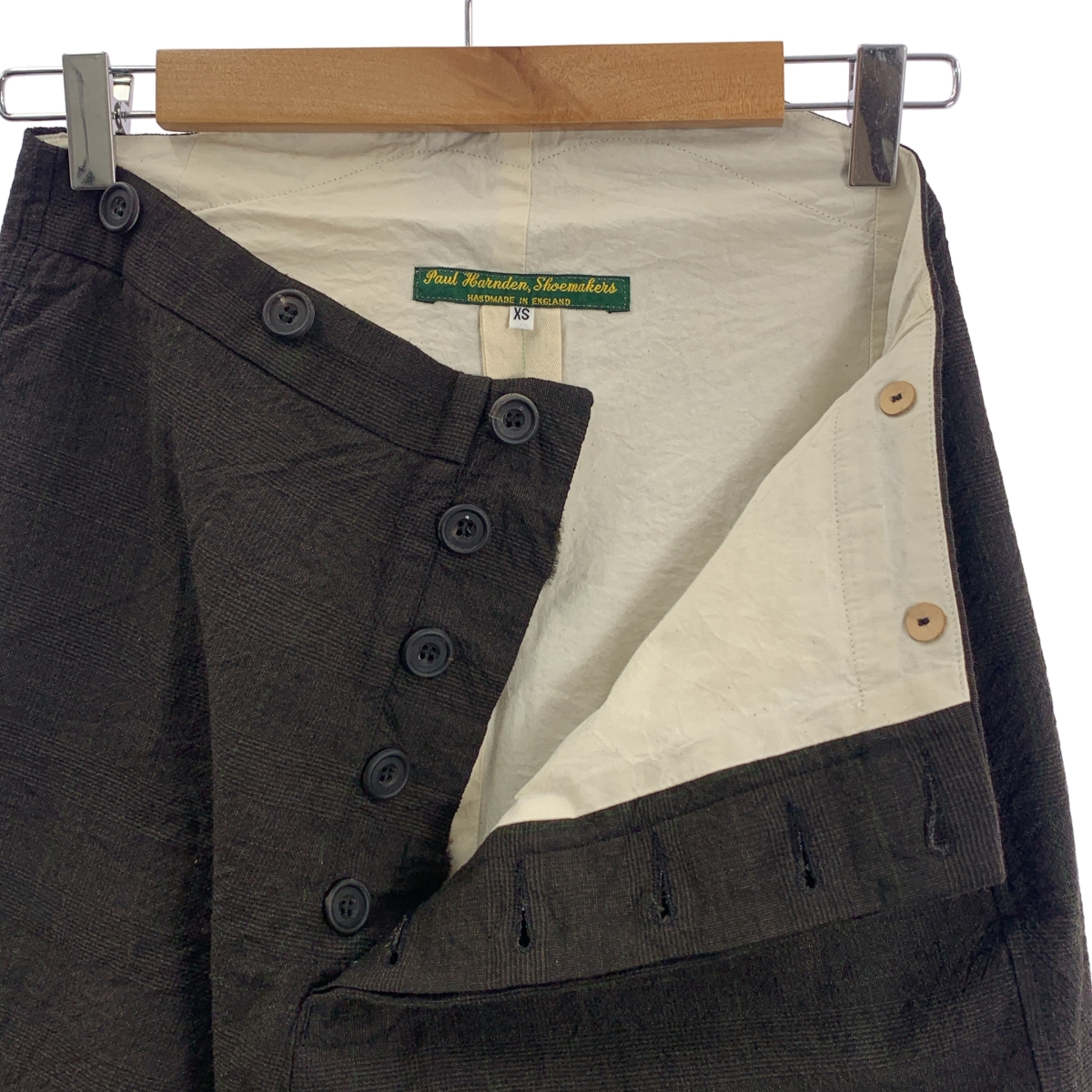 Paul Harnden / ポールハーデン suspender pants / レザー切替 サルペンダー ショートパンツ ショーツ