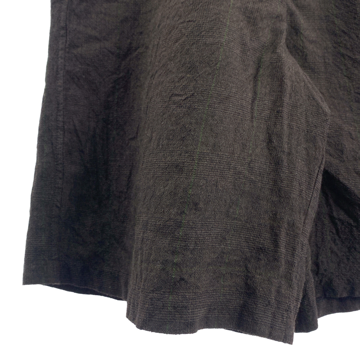 Paul Harnden / ポールハーデン suspender pants / レザー切替 サルペンダー ショートパンツ ショーツ