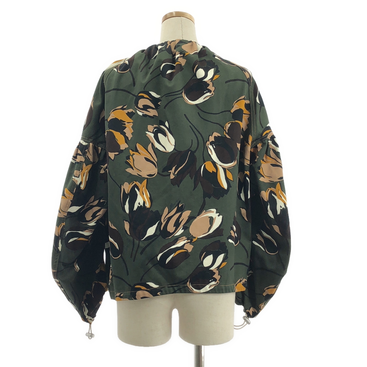 MARNI / マルニ 総柄 ドローストリング ギャザー ボリューム ブルゾン ジャケット