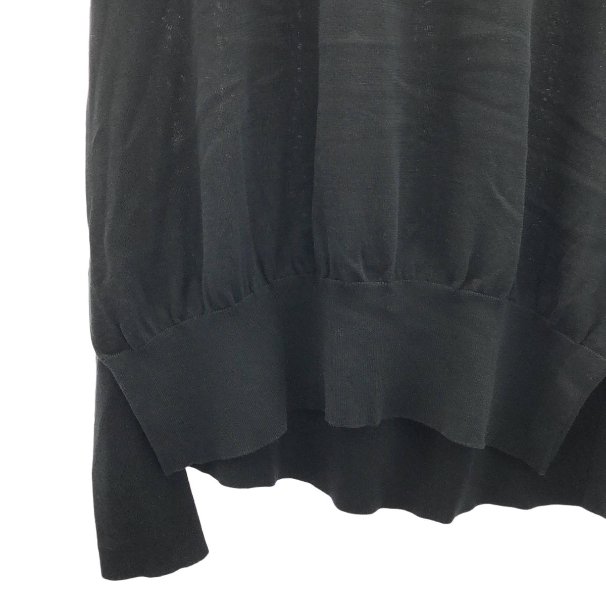 HYKE / ハイク コットン スリット ショートスリーブニット