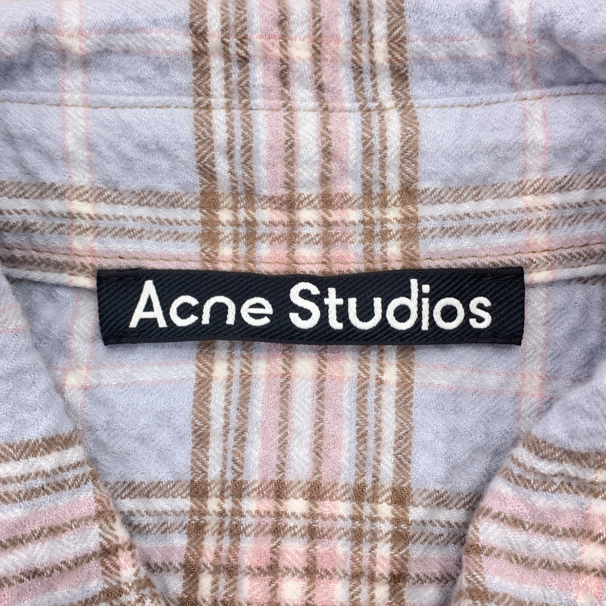 Acne Studios / アクネストゥディオズ FA-UX-SHIR000048 / コットン フェイスパッチ チェックシャツ