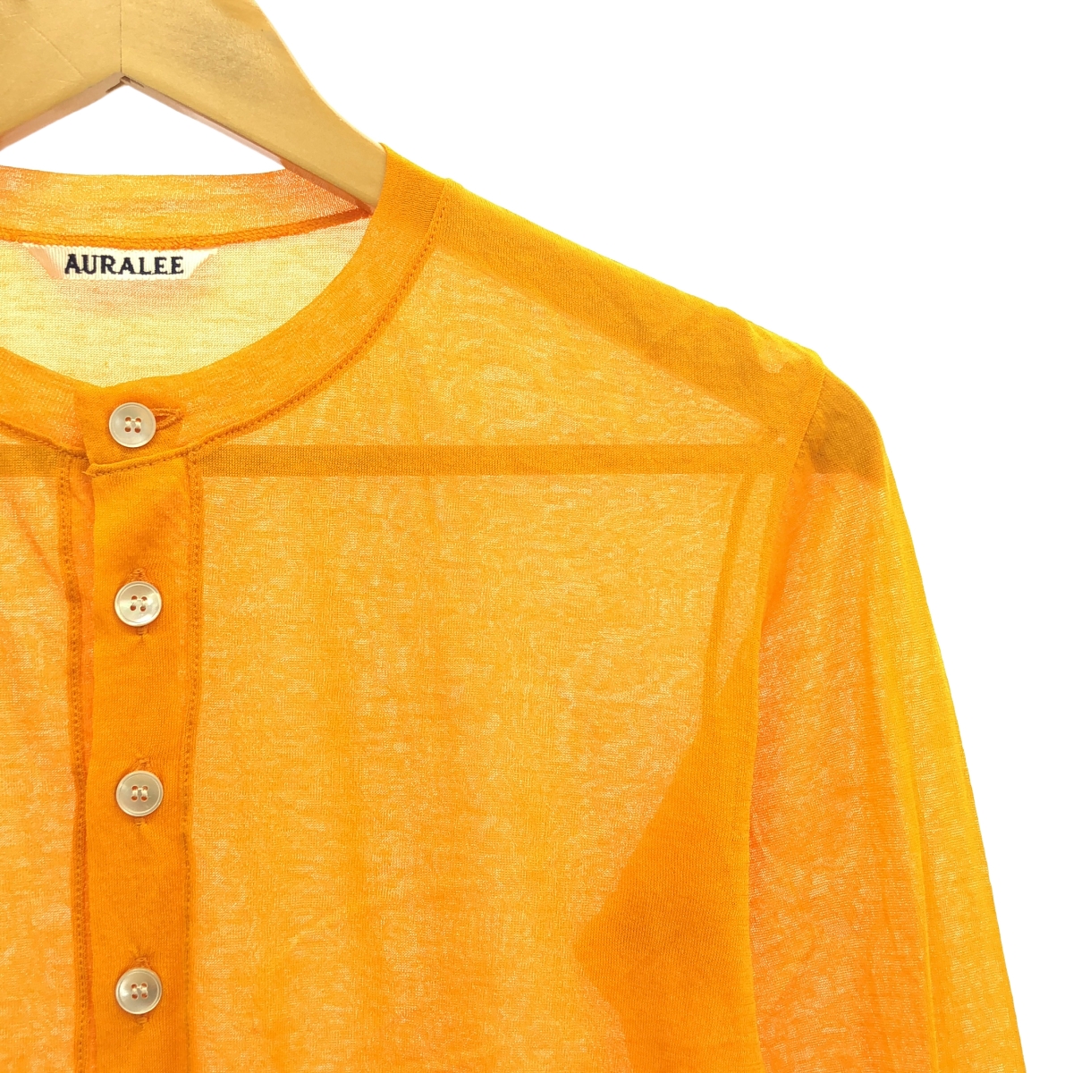 AURALEE / オーラリー HARD TWIST COTTON GAUZE CARDIGAN シアー カーディガン