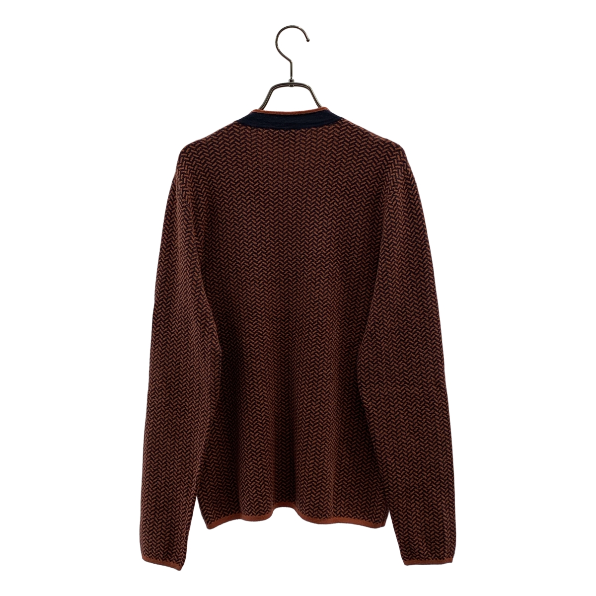 GIORGIO ARMANI / ジョルジオアルマーニ 幾何学模様 ヘンリーネック ニット セーター