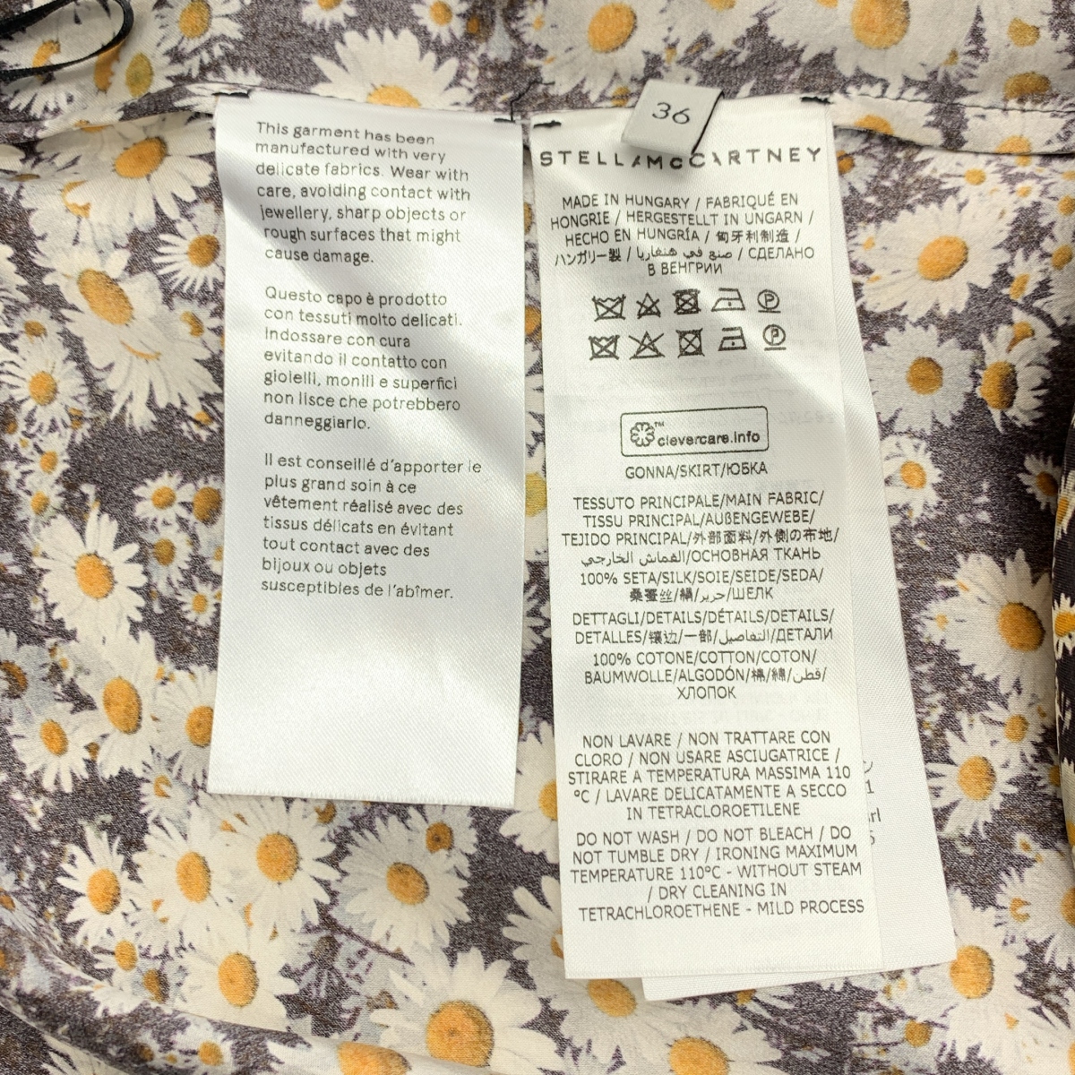 STELLA McCARTNEY / ステラマッカートニー シルク フラワープリント アシンメトリースカート