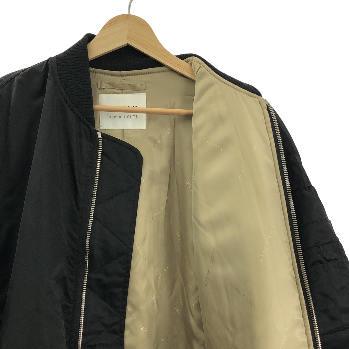 upper hights / アッパーハイツ × IENA / イエナ 別注 / ARMY / MA-1 オーバーシルエット ボンバージャケット ブルソン / ロゴ総裏地