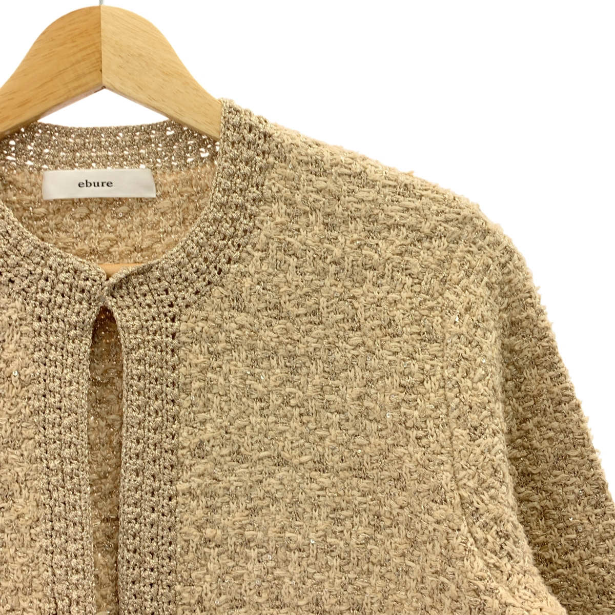 ebure / エブール ラメ ミックス ツイード カーディガン