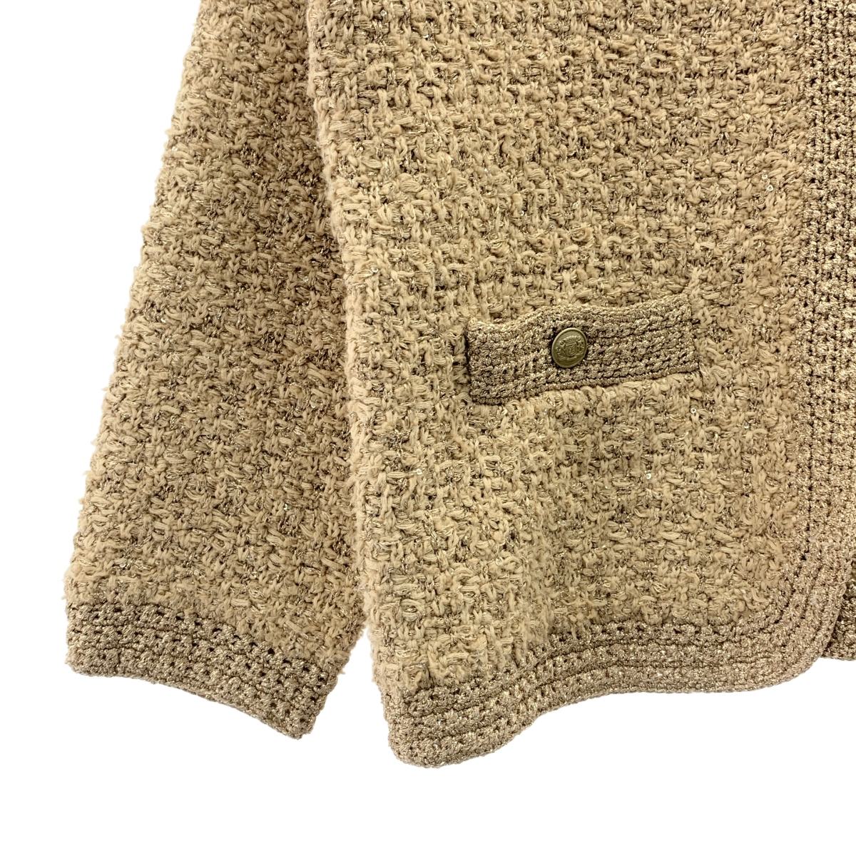 ebure / エブール ラメ ミックス ツイード カーディガン