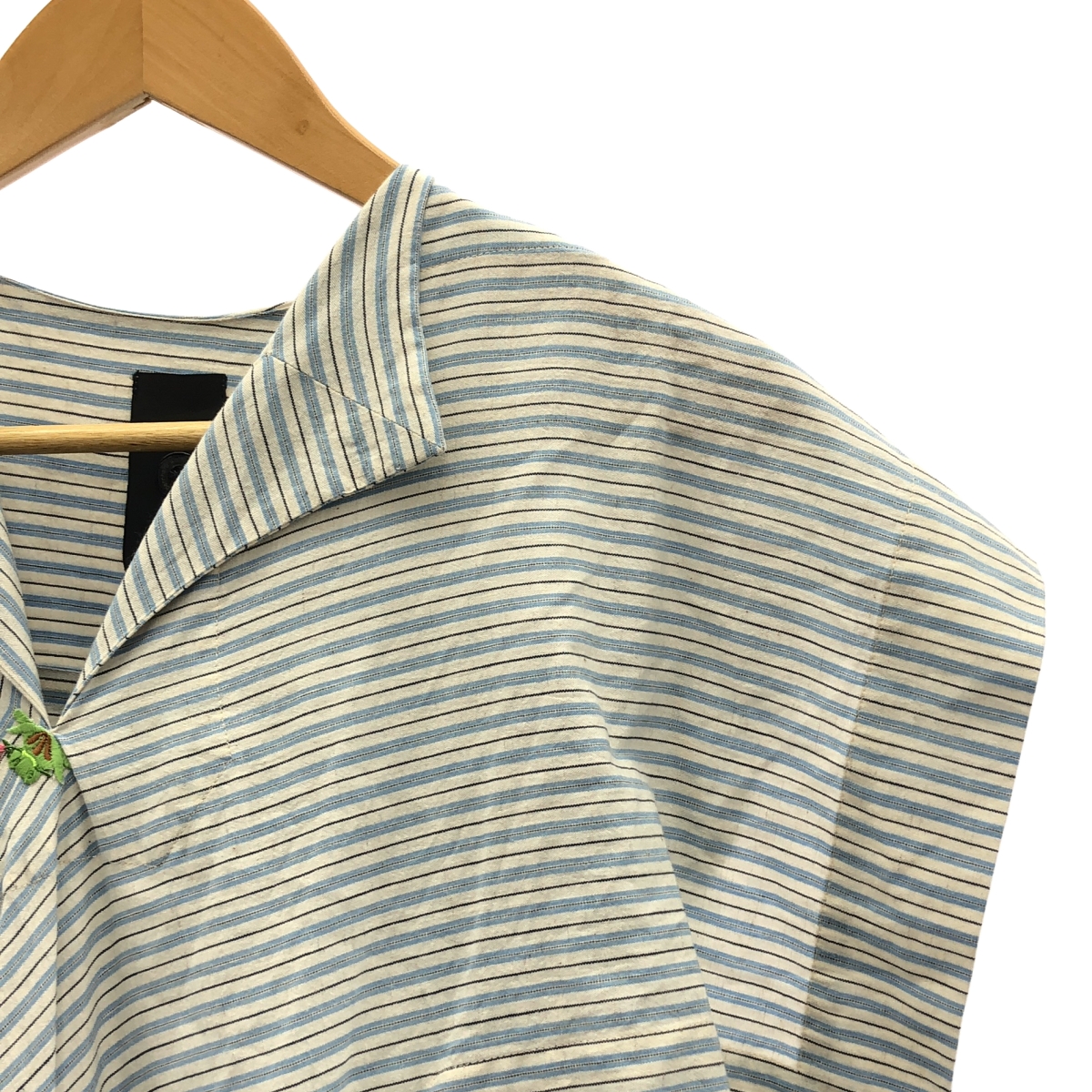 BERNHARD WILLHELM / ベルンハルトウイルヘルム アシンメトリー エンブロイダリー ギャザー ボリューム ワンピース