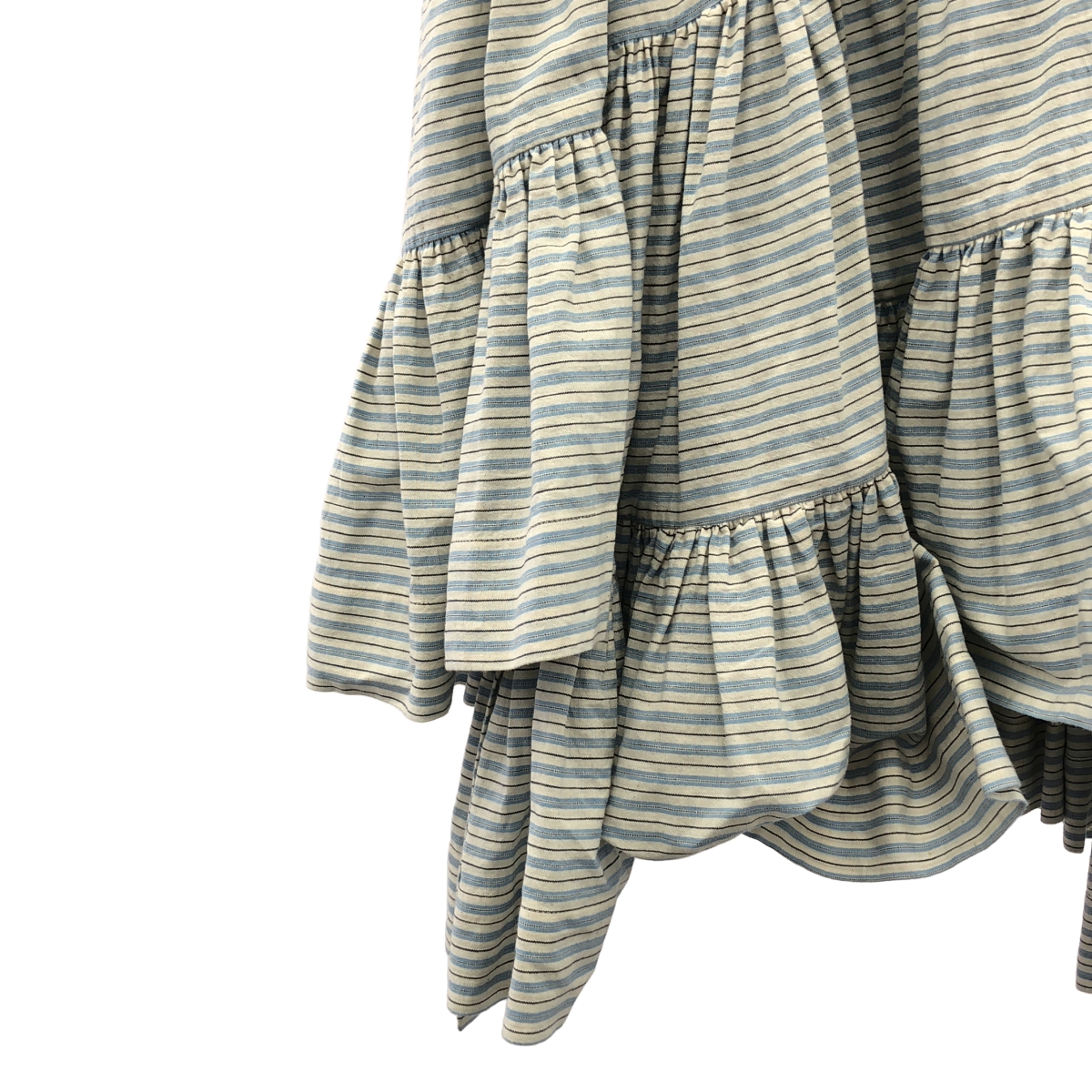 BERNHARD WILLHELM / ベルンハルトウイルヘルム アシンメトリー エンブロイダリー ギャザー ボリューム ワンピース