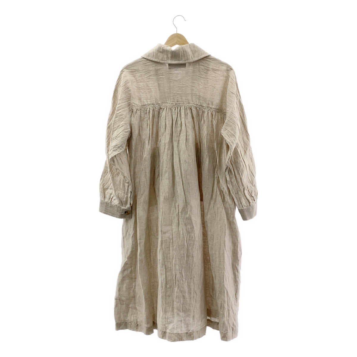 tricot COMME des GARCONS / トリココムデギャルソン リネン ナイロン ラウンドカラー シャツ ワンピース