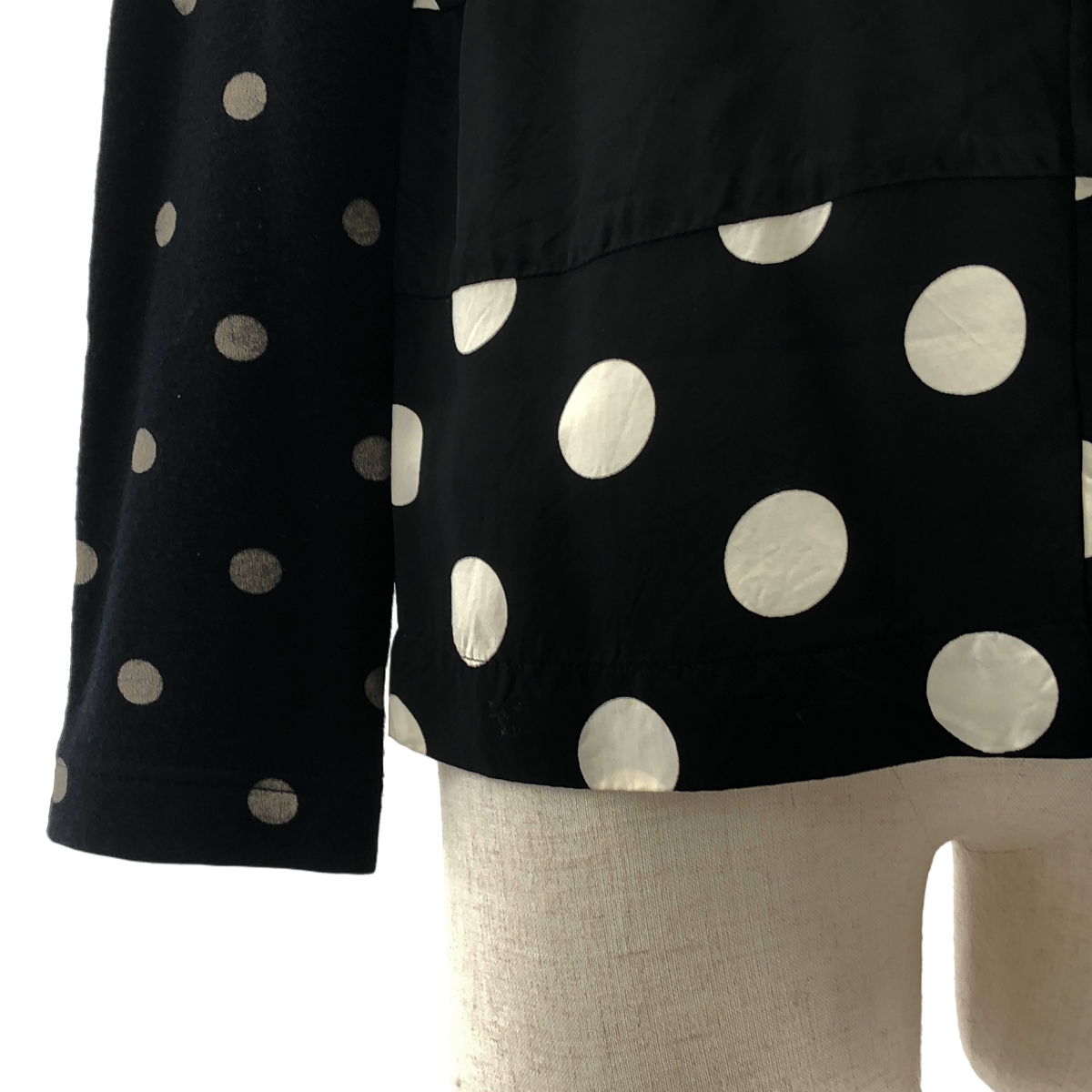 tricot COMME des GARCONS / トリココムデギャルソン フリル 切替 ドット ブラウス