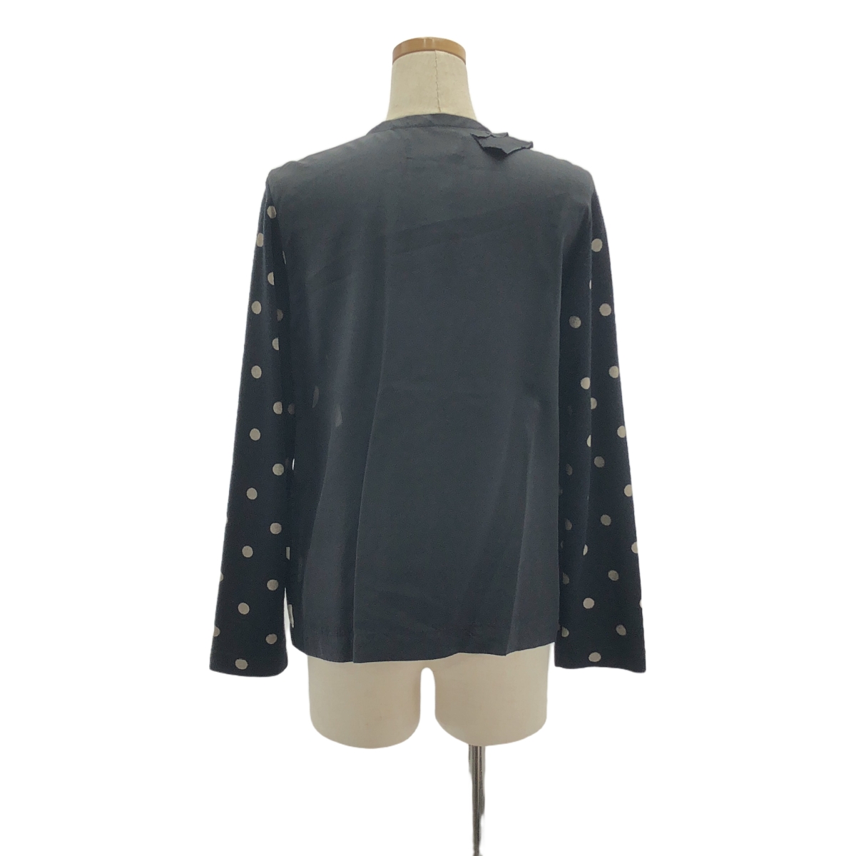 tricot COMME des GARCONS / トリココムデギャルソン フリル 切替 ドット ブラウス
